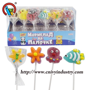 Форма животных Gummy Jelly Lollipop Candy