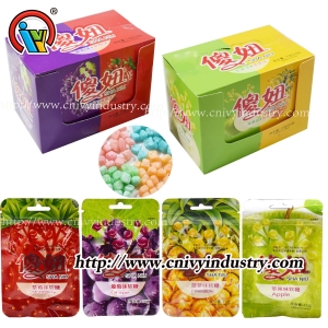 Жевательные конфеты с кисло-сладким фруктовым вкусом
