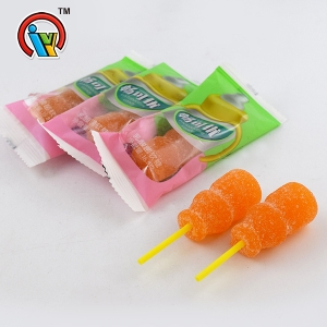jinjiang cola shaped gummy candy soft candy lollipop